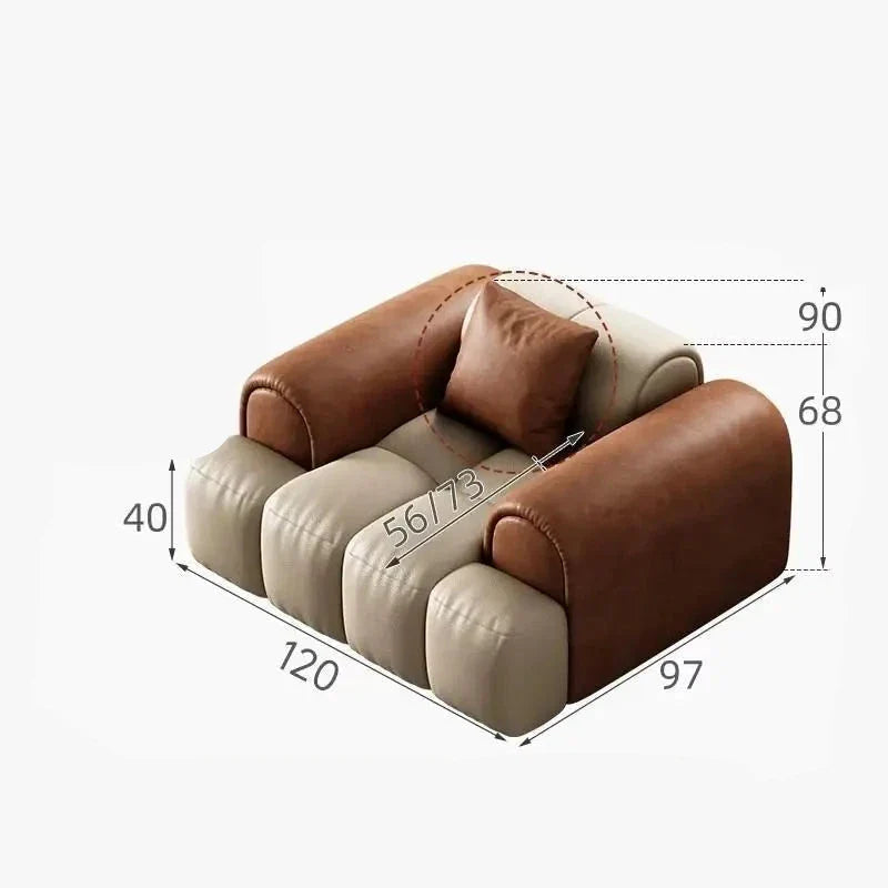 Luxury Chesterfield Style Lazy Sofa Chair - Premium Relaxing Recliner for Living Room, Bedroom & Home Theater - Comfortable Lounge Chair with Ottoman