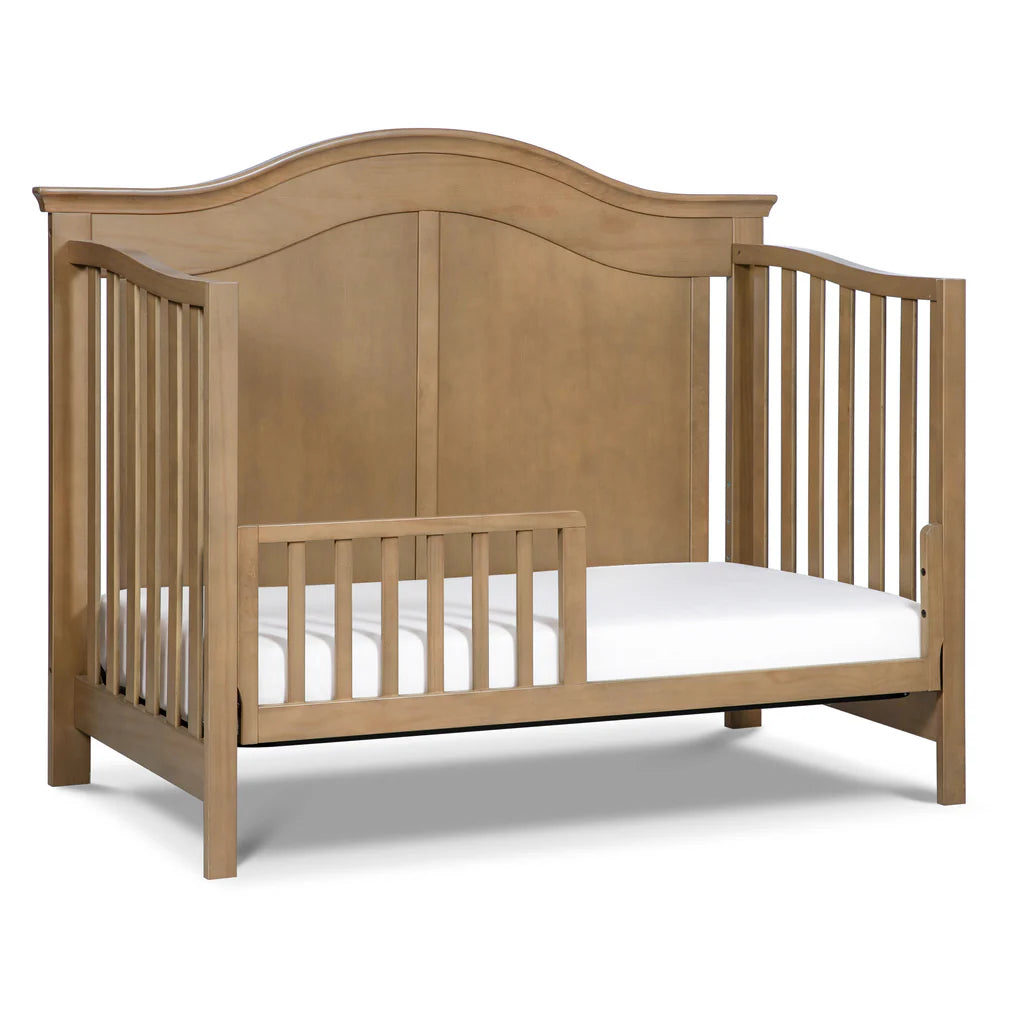 Meadow 4-in-1 Convertible Baby Crib - White Nursery Furniture for Newborn to Toddler Bed | Perfect for Modern Nurseries & Daycare Centers