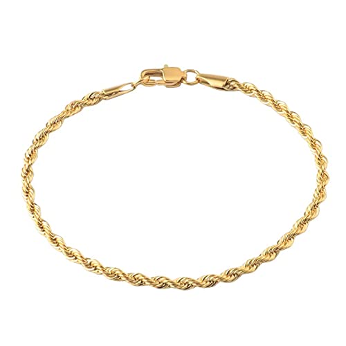 14K Gold Plated Dainty Chain Bracelet for Women & Girls - Elegant Gold Jewelry for Everyday Wear, Gifts & Special Occasions
