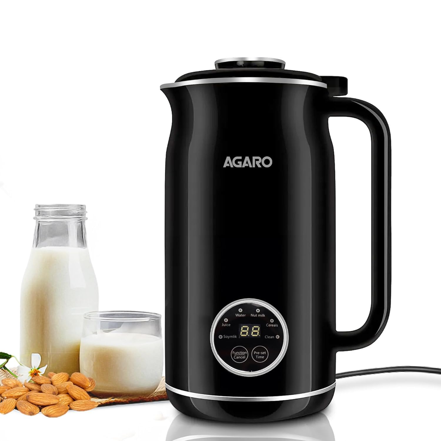 Regency Automatic Nut Milk Maker - Vegan Milk Machine for Almonds, Soy, Oats | Stainless Steel 600ml Blender for Homemade Plant-Based Milk, Boiling Water & Juices | Perfect for Dairy-Free Diets & Healthy Smoothies