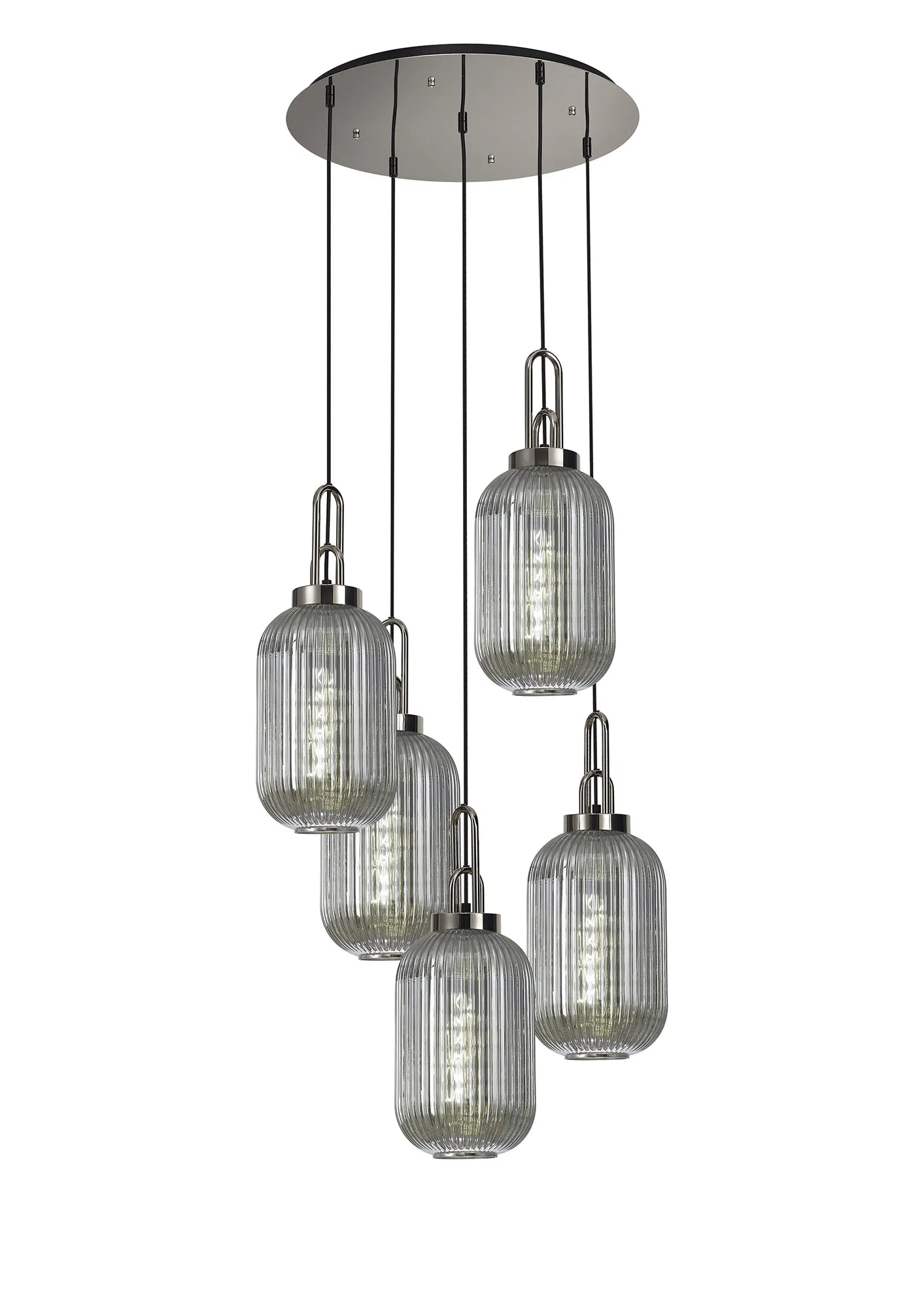 Stylish Cadiz 5-Light Cluster Pendant Light Fixture - Modern Ceiling Lighting for Dining Room, Kitchen & Living Room