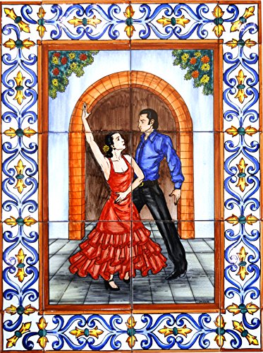28474 MURAL FLAMENCO WITH EDGE BORDER