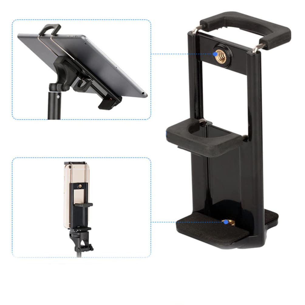 SOLUSTRE 2-Pack Universal Phone Mount Stand - Adjustable Smartphone Holder for Camera, Video Recording & Live Streaming - Compatible with iPhone, Samsung & All Mobile Devices - Perfect for Vlogging, TikTok & Zoom Meetings