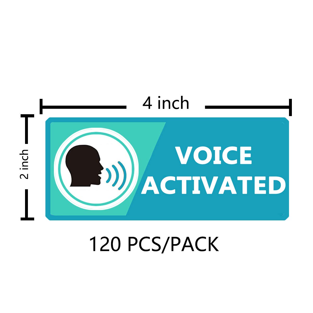 Voice Clap Motion Activated Stickers - 120 Pcs Funny Prank Joke Labels (2x4 Inch) for Office Pranks, Home Decor & Party Gags - Perfect for April Fools & Practical Jokes