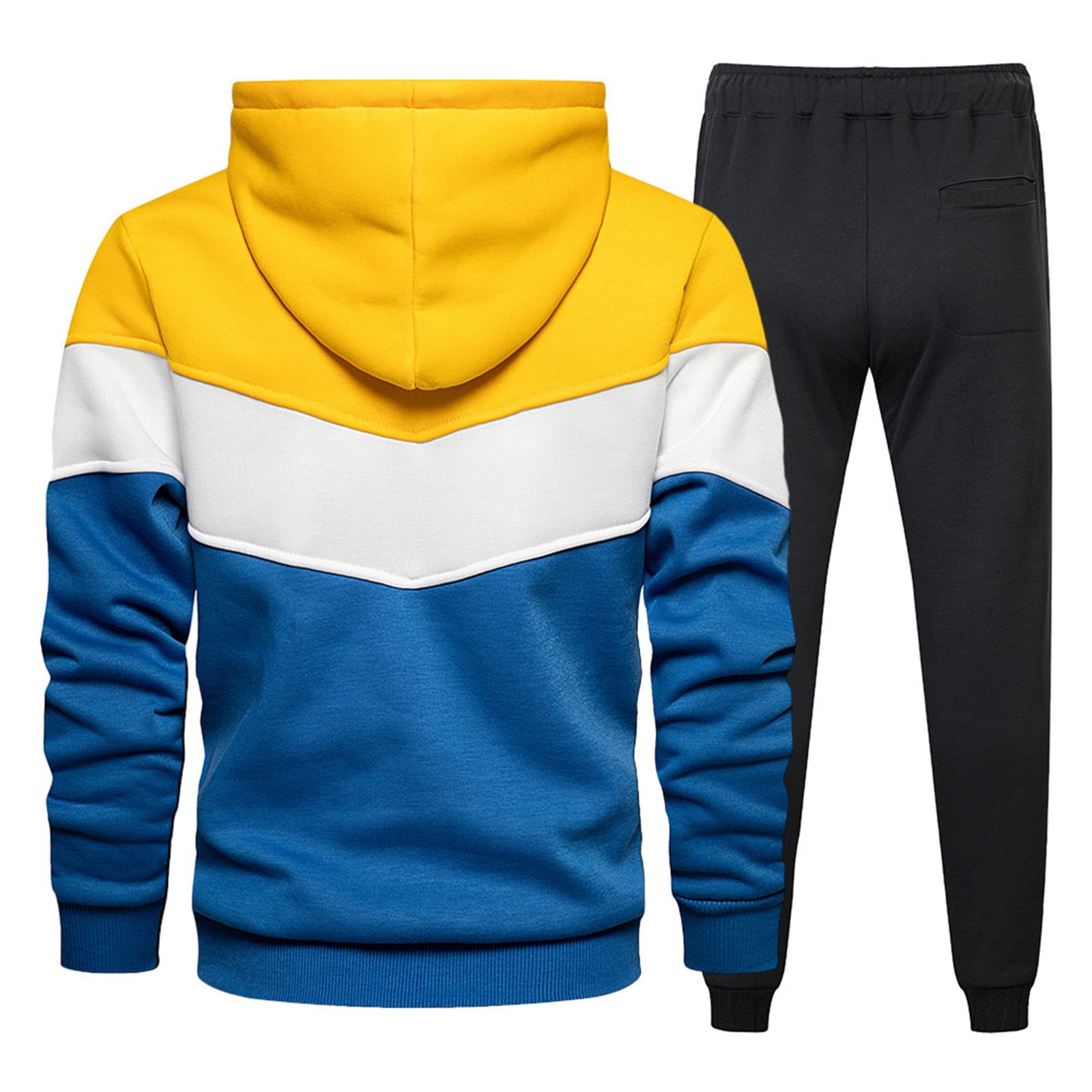 Men's Sports Set - Breathable Jogging Suits & Stylish Tracksuits with Patchwork Design | Perfect for Gym, Running & Casual Wear