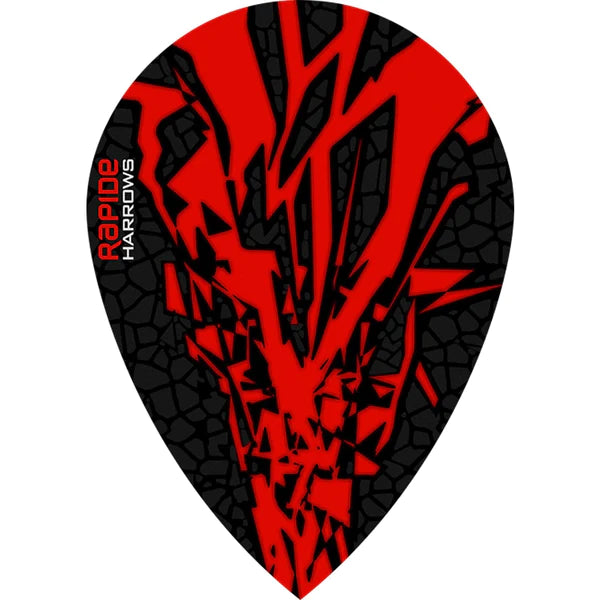 Harrows Rapide X Dart Flights and Accessories - Pear Shape for Precision Play | Perfect for Professional Dart Players and Home Game Rooms