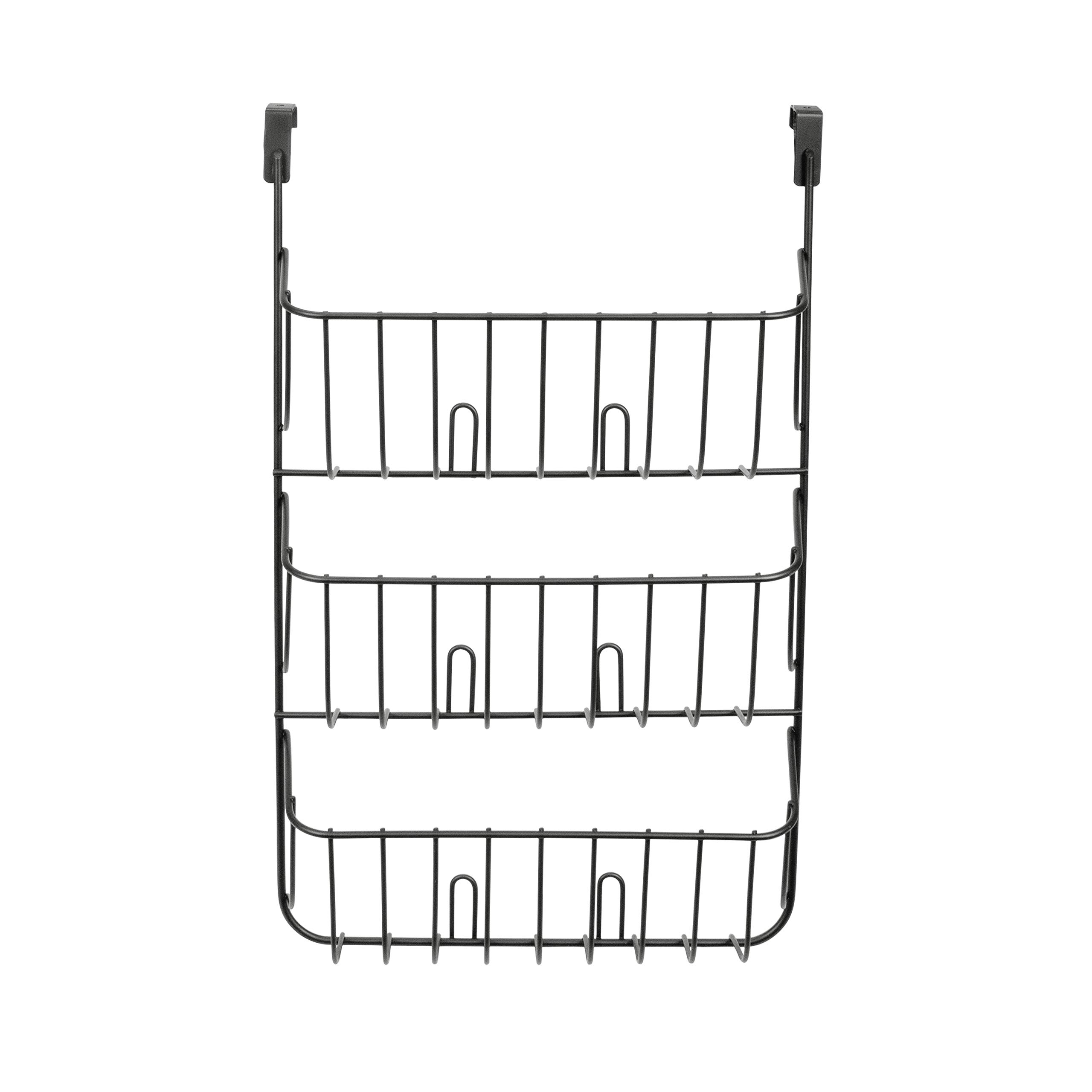 3-Tier Over The Cabinet Lid Organizer - Large Gray Kitchen & Pantry Storage for Pots, Pans & Lids | Space-Saving Solution for Cluttered Cabinets