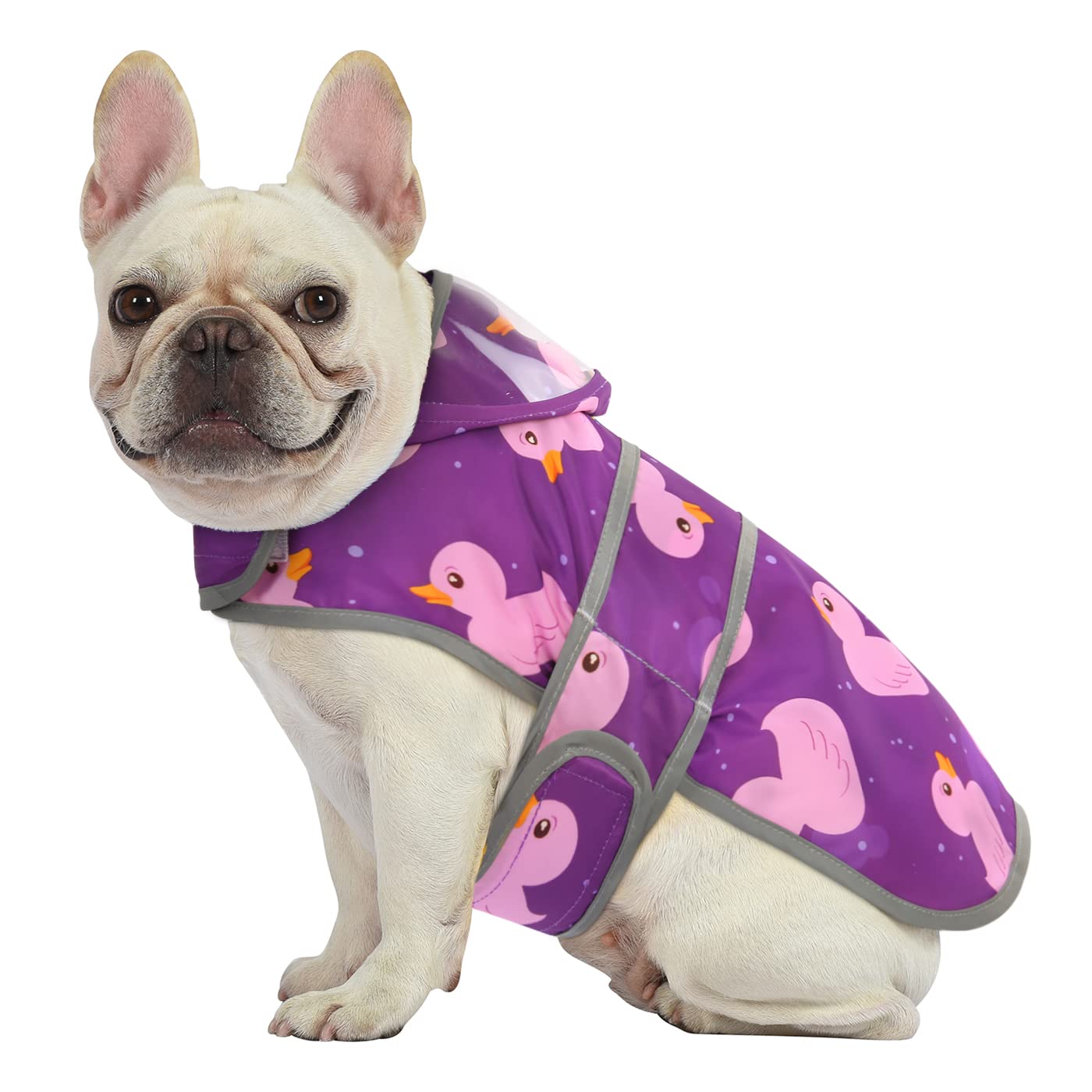 HDE Waterproof Dog Raincoat with Clear Hood - Lightweight Rain Jacket Poncho for Small, Medium & Large Dogs - Adjustable & Breathable - Purple (Size S) - Perfect for Walking, Hiking & Outdoor Adventures
