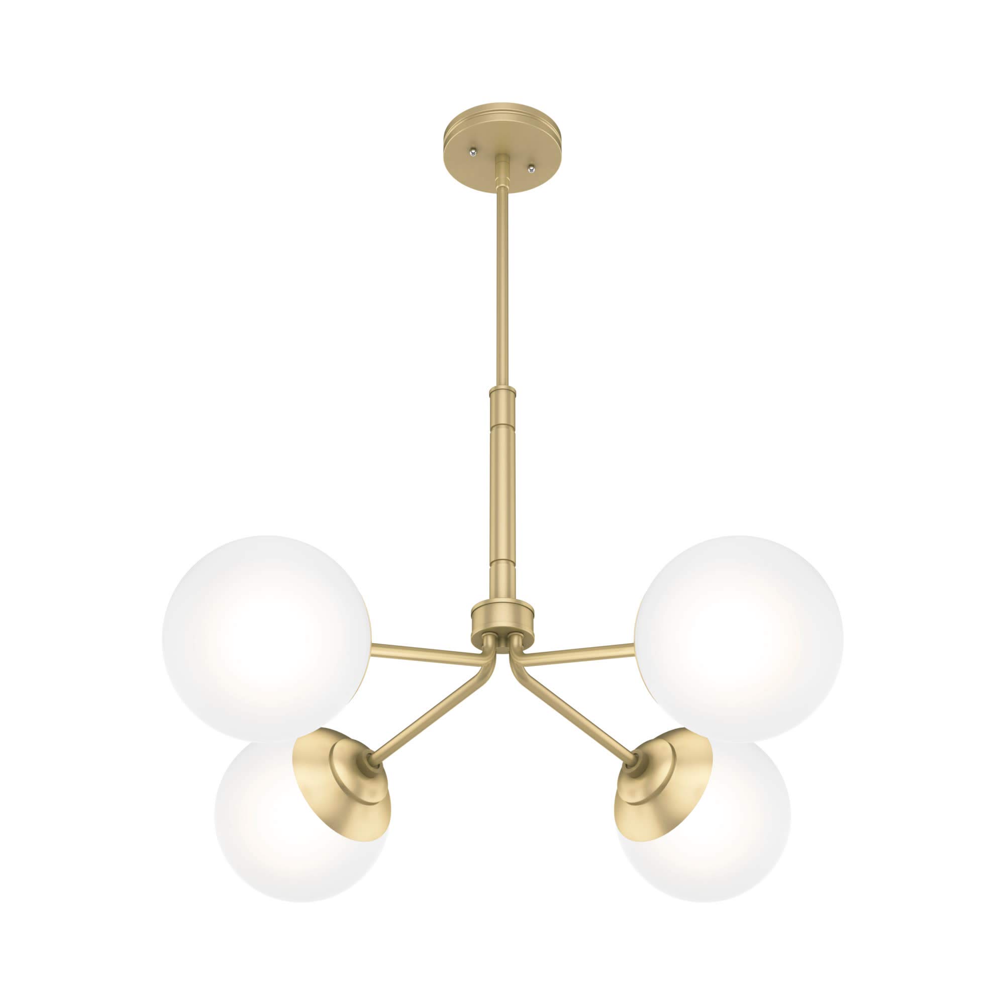 Hunter Fan Company 19017 Hepburn 5-Light Chandelier in Matte White Finish - Elegant Ceiling Lighting Fixture for Dining Room, Living Room & Bedroom