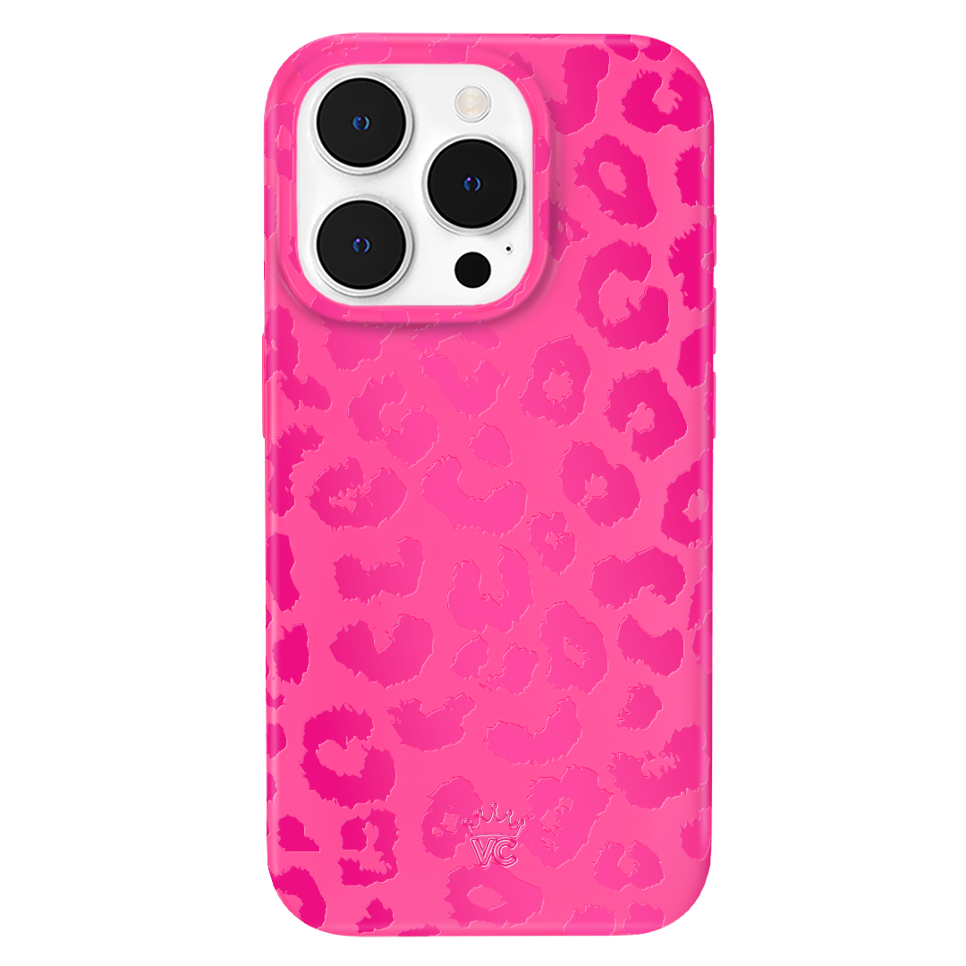 Hot Pink Leopard Print iPhone Case - Stylish & Durable Phone Cover for Women, Trendy Accessory for Everyday Use & Fashion Enthusiasts