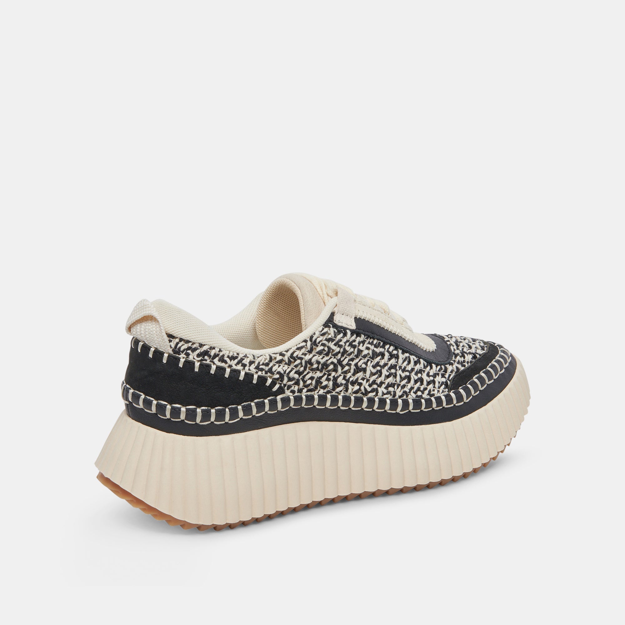 DOLEN White and Black Woven Sneakers - Lightweight Comfortable Casual Shoes for Men & Women | Perfect for Running, Walking, Gym & Everyday Wear