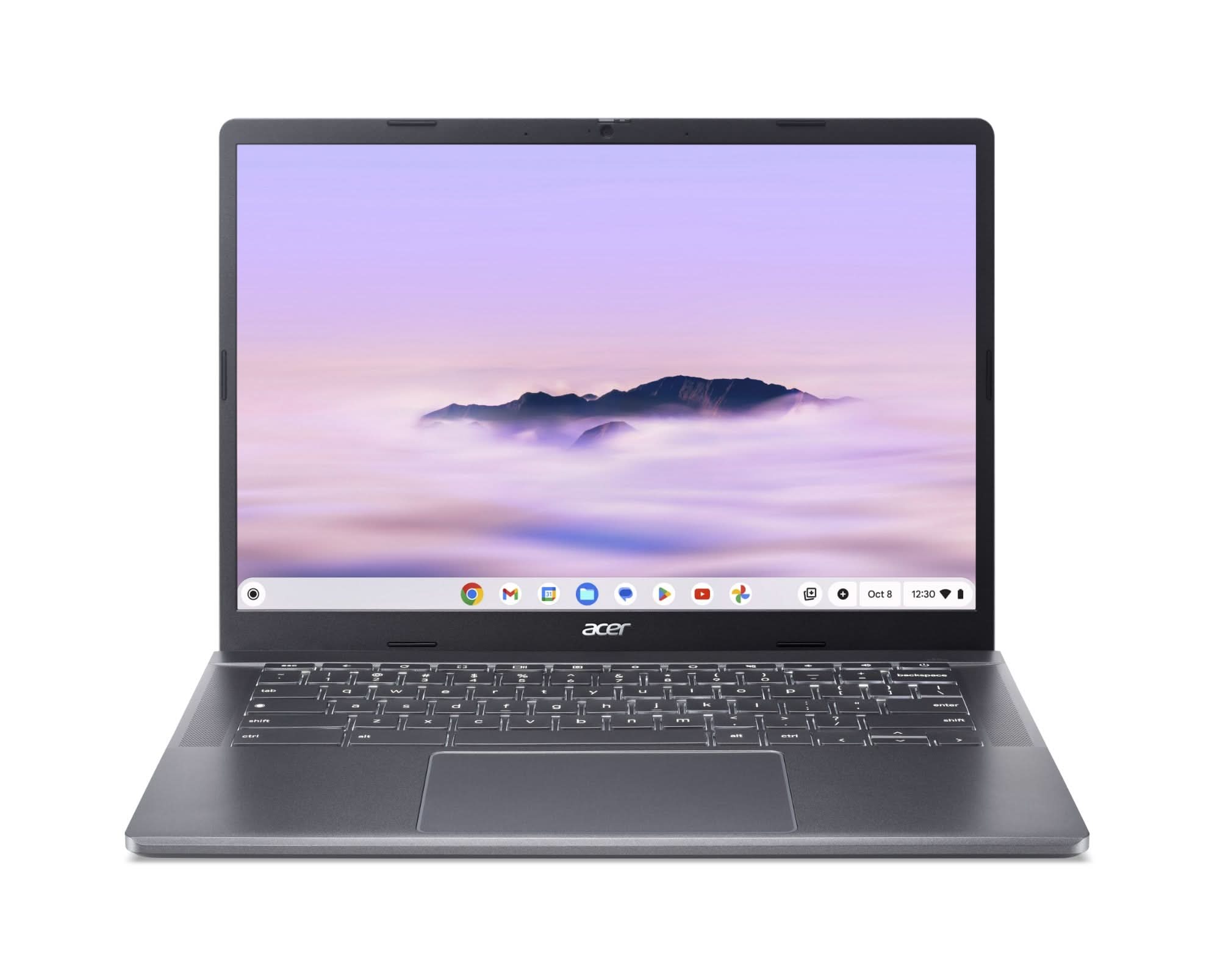Acer Chromebook Plus 514 Laptop - AMD Ryzen 5 7520C Processor, 8GB RAM, 256GB SSD, 14