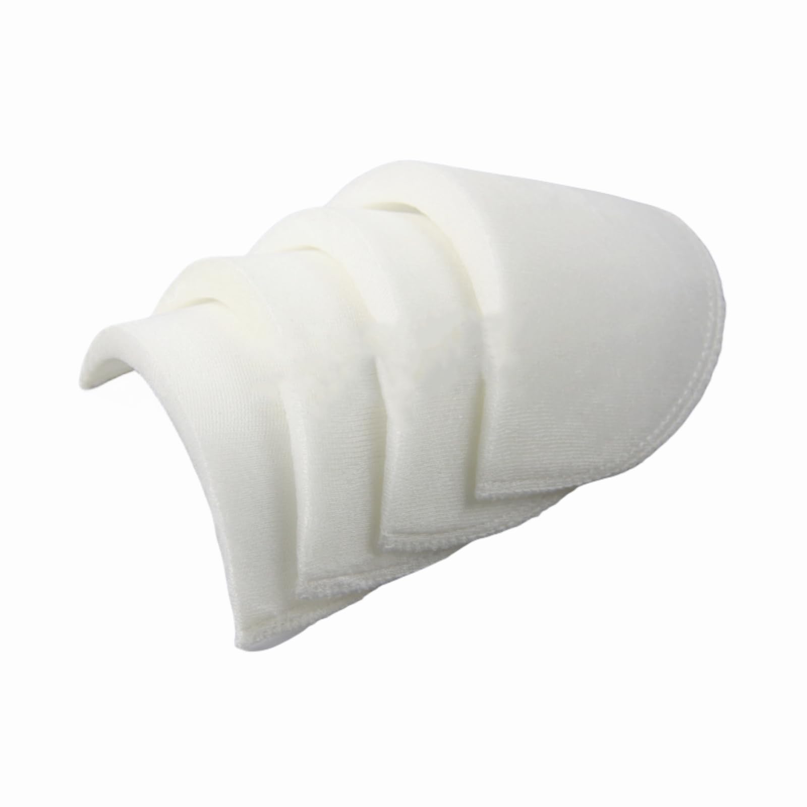 BeeSpring 4-Pack Shoulder Pads for Suits & Blazers - Breathable Foam Polyester Costume Pads - Reusable & Removable Sewing Shoulder Pads for Men & Women (White) - Perfect for Tailoring, Costume Design & Clothing Alterations