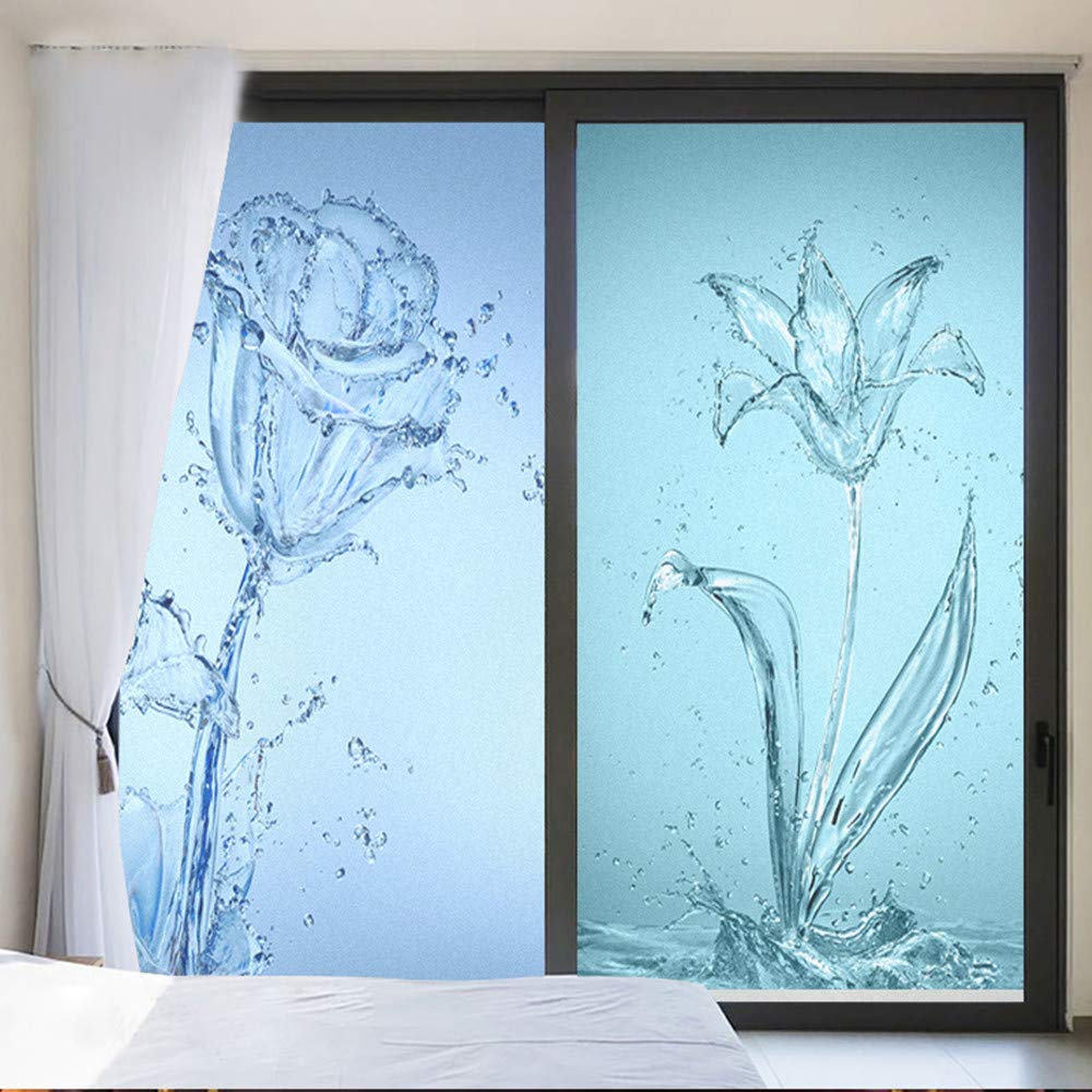 Frosted Privacy Window Film - Static Cling Decorative Glass Sticker with UV Blocking & Heat Control - 27.6x78.74in (70x200cm) for Bedroom, Kitchen, Office, Lobby, Porch - Perfect for Privacy, Sun Protection & Stylish Home Decor