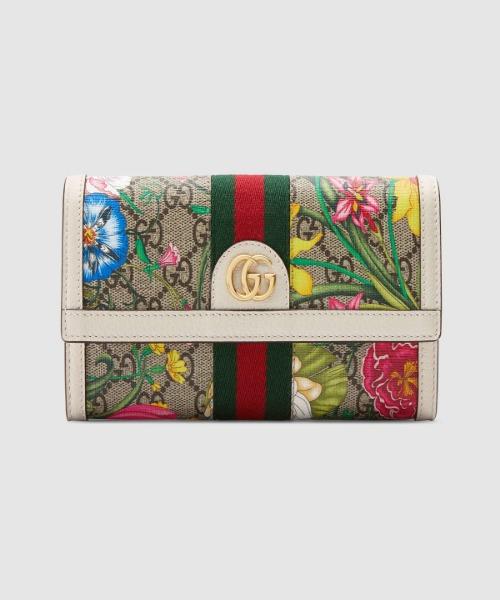 Gucci Ophidia GG Flora Continental Wallet in White - Luxury Designer Wallet for Women - Perfect for Everyday Use, Travel & Special Occasions