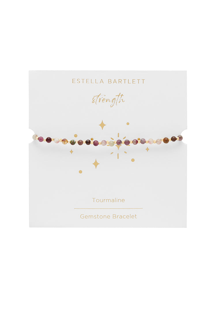 Wellness Tourmaline Gemstone Amelia Bracelet for Women - Healing Crystal Energy Bracelet for Stress Relief & Positive Vibes - Perfect for Yoga, Meditation & Daily Wear