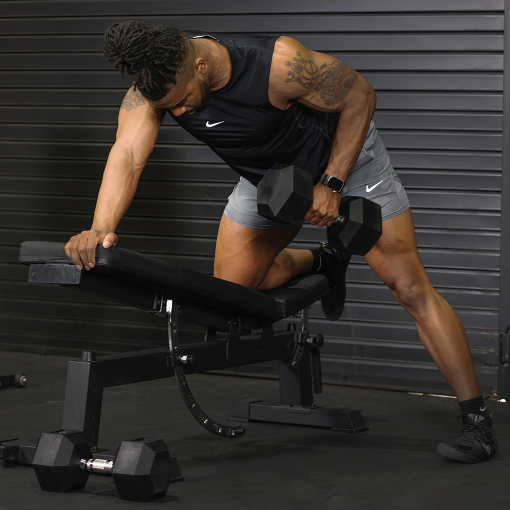 15 LB Rubber Hex Dumbbells - Heavy Duty Workout Weights for Home Gym, Strength Training & Fitness - Scratch and Dent Discount