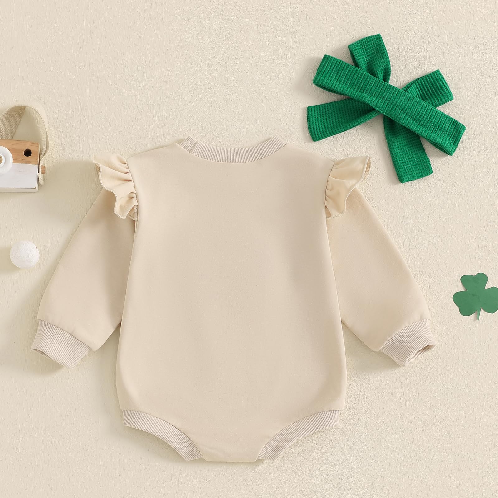Baby Girl Valentine's Day Heart Print Bubble Romper & Sweatshirt Onesie - Cute Newborn Outfit for Valentine's Day, Photo Shoots & Special Occasions