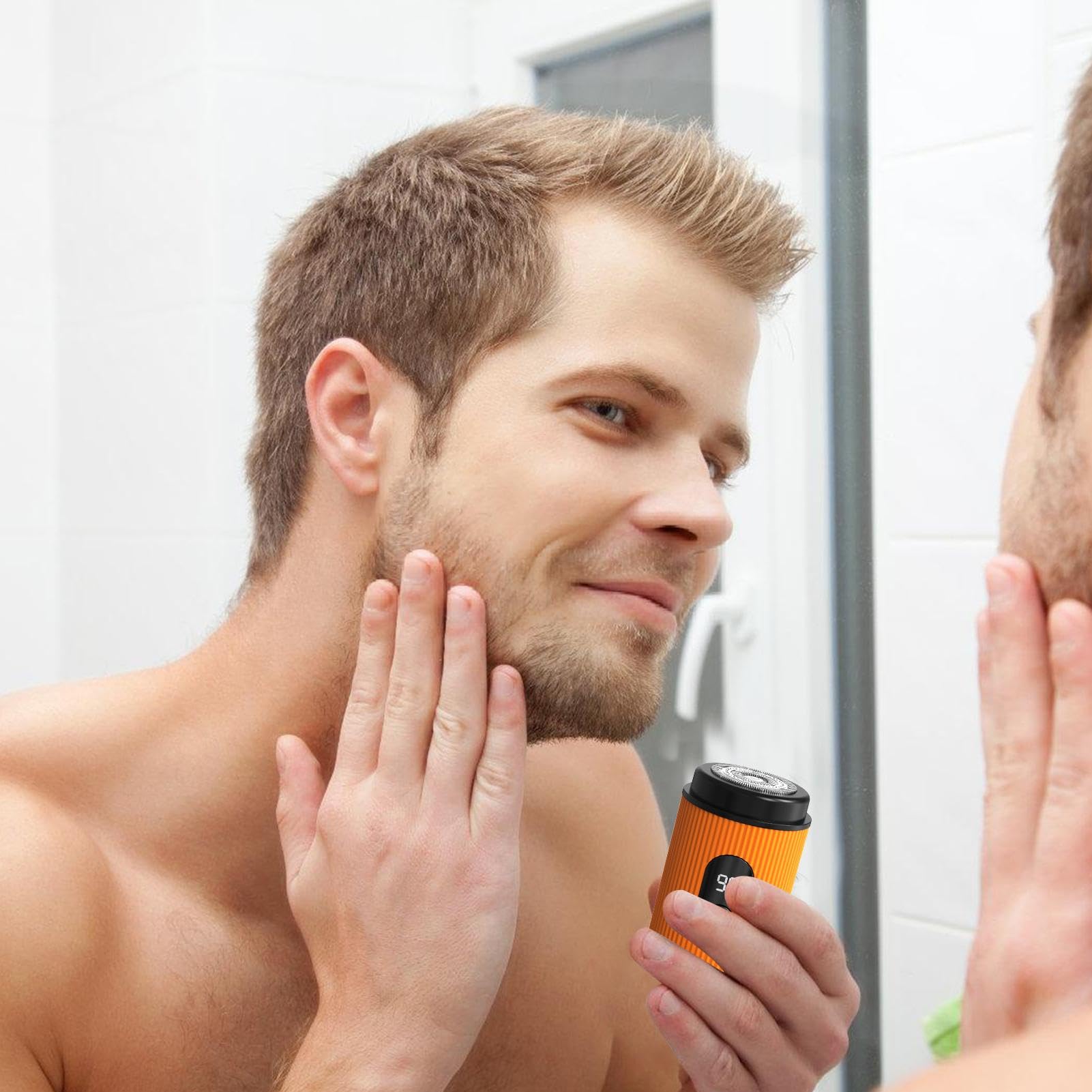 Men's Electric Grooming Kit - Rechargeable Cordless Beard Trimmer & LED Shaver | Travel-Friendly Washable Face Razor for Men | Perfect for Home, Office & Travel Grooming