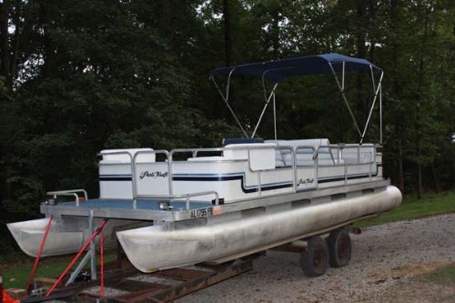 Vortex Direct Navy Blue Fabric 4 Bow Bimini Top 10' Long, 91-96