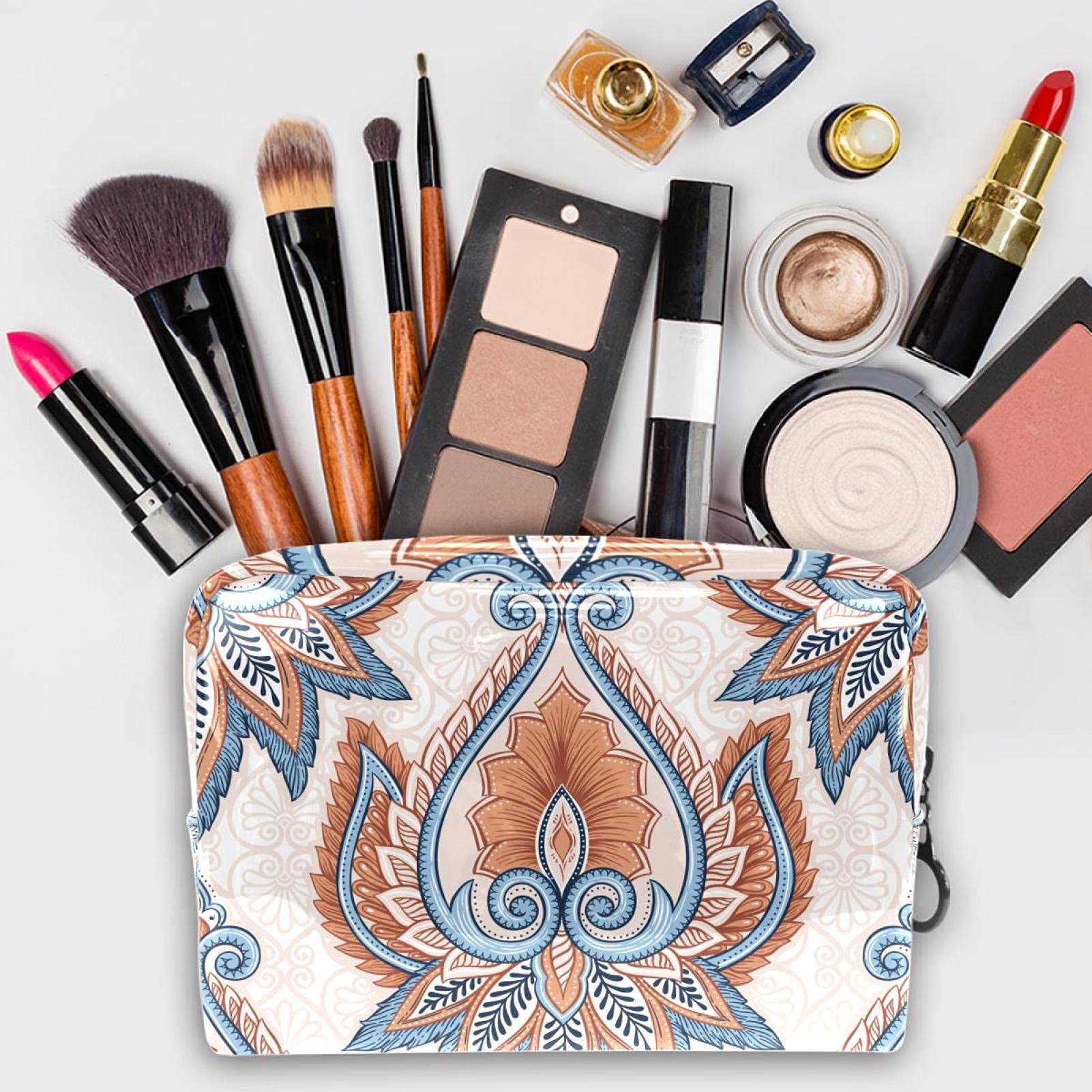 Waterproof Travel Makeup Bag Large Capacity 7.3X3X5.1In for Cosmetic Organizer