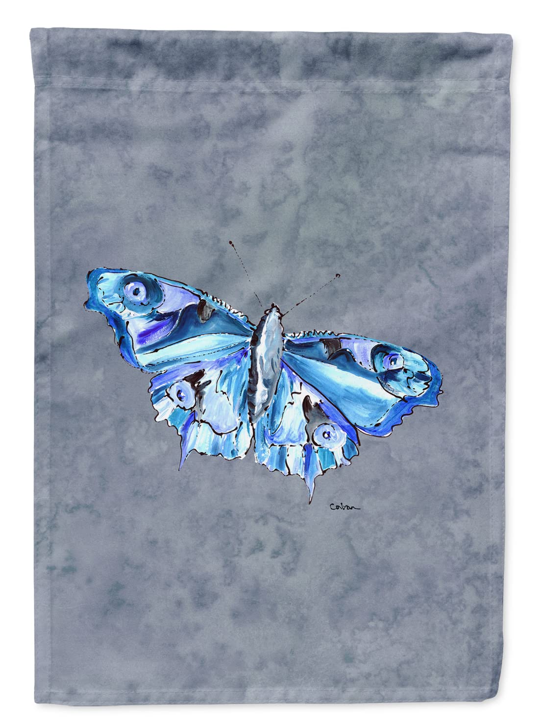Caroline's Treasures 8856GF Multicolor Butterfly on Gray Garden Flag - Decorative Mailbox & Yard Banner for Outdoor Patio, Flower Beds, and Garden Decor | Perfect for Spring & Summer Landscaping
