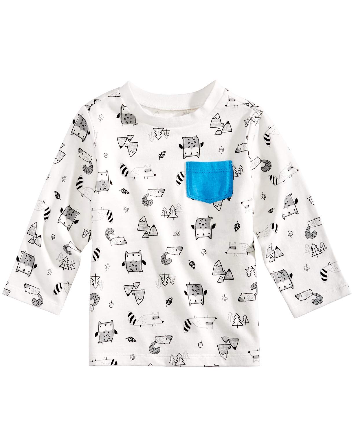 First Impressions Baby Boys Animal Print Cotton T-Shirt - Angel White - Size 12 Months | Soft & Comfortable Casual Wear for Infants, Perfect for Playtime & Family Outings