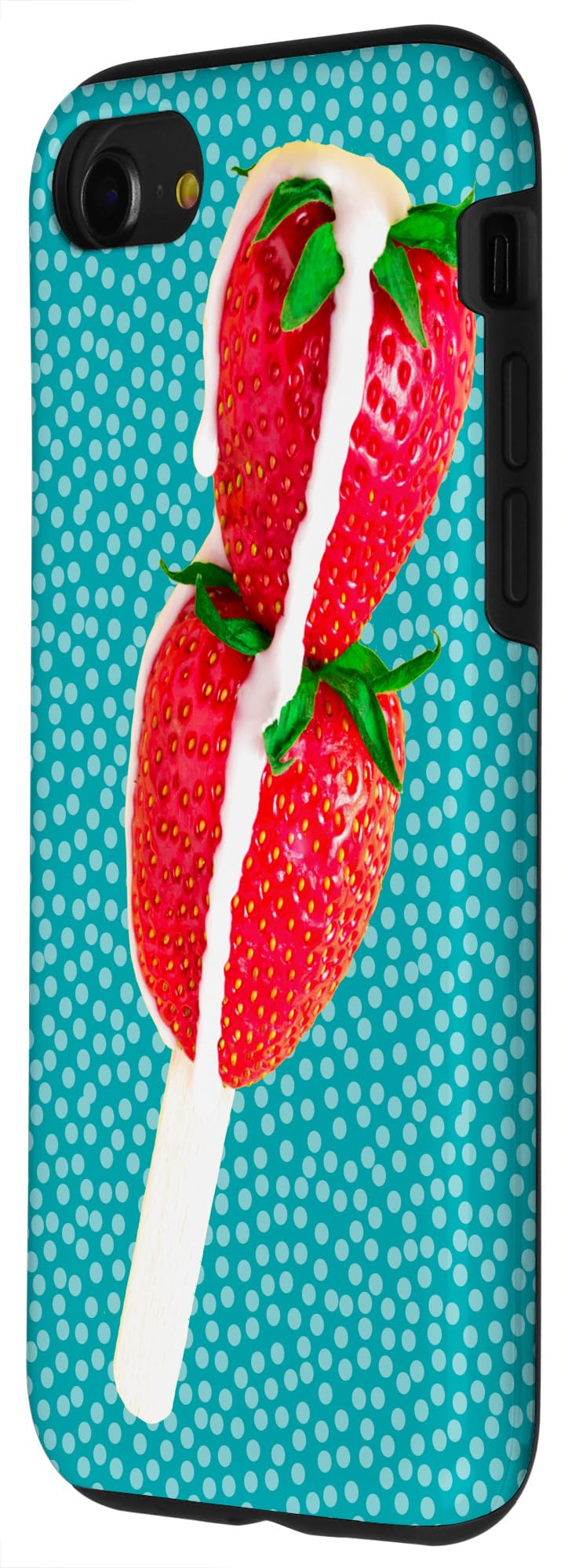 Cute Strawberry Milk Ice Cream Popsicle Phone Case for iPhone SE (2020) / 7 / 8 - Trendy Summer Protective Cover for Girls, Teens & Women - Perfect for Beach, Vacation & Everyday Use