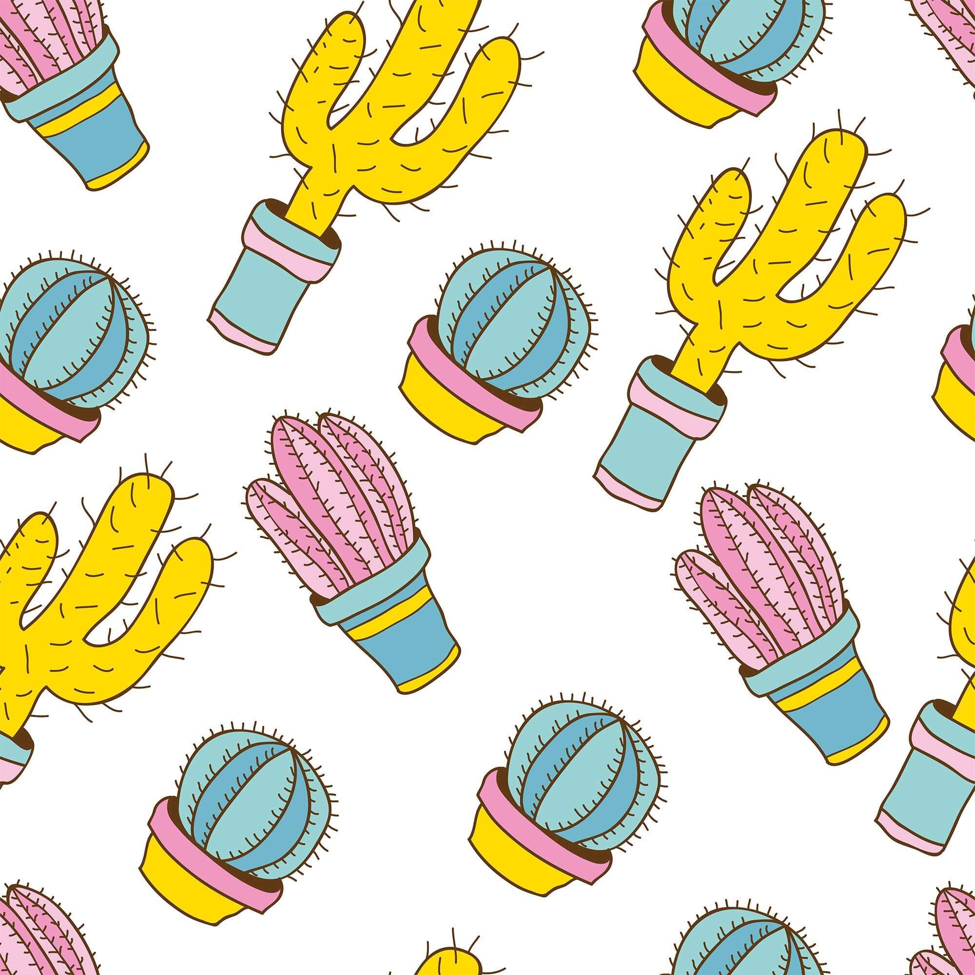 Yellow and Pink Tropical Teens Peel and Stick Removable Wallpaper 3052 - Self-Adhesive Wall Decor for Bedroom, Dorm, Nursery | Easy DIY Installation