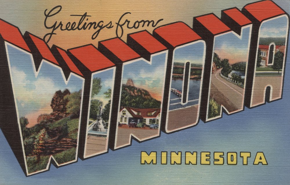 Lantern Press Greetings from Winona, Minnesota - 12x18 Inch Vintage Travel Poster Wall Art for Home, Office & Cafe Decor - Perfect for Living Room, Bedroom & Gift Giving