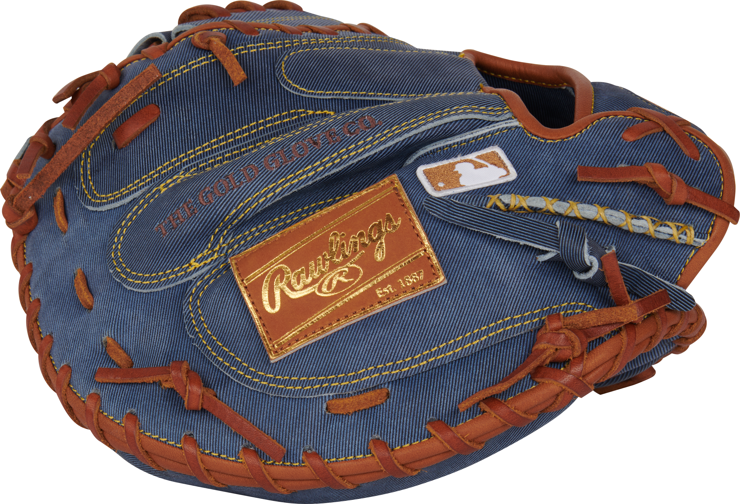 Rawlings Heart of the Hide Pro Denim Series PROCM43D Baseball Catcher's Mitt - Premium Leather Glove for Professional & Amateur Players - Perfect for Training, Games & Field Practice