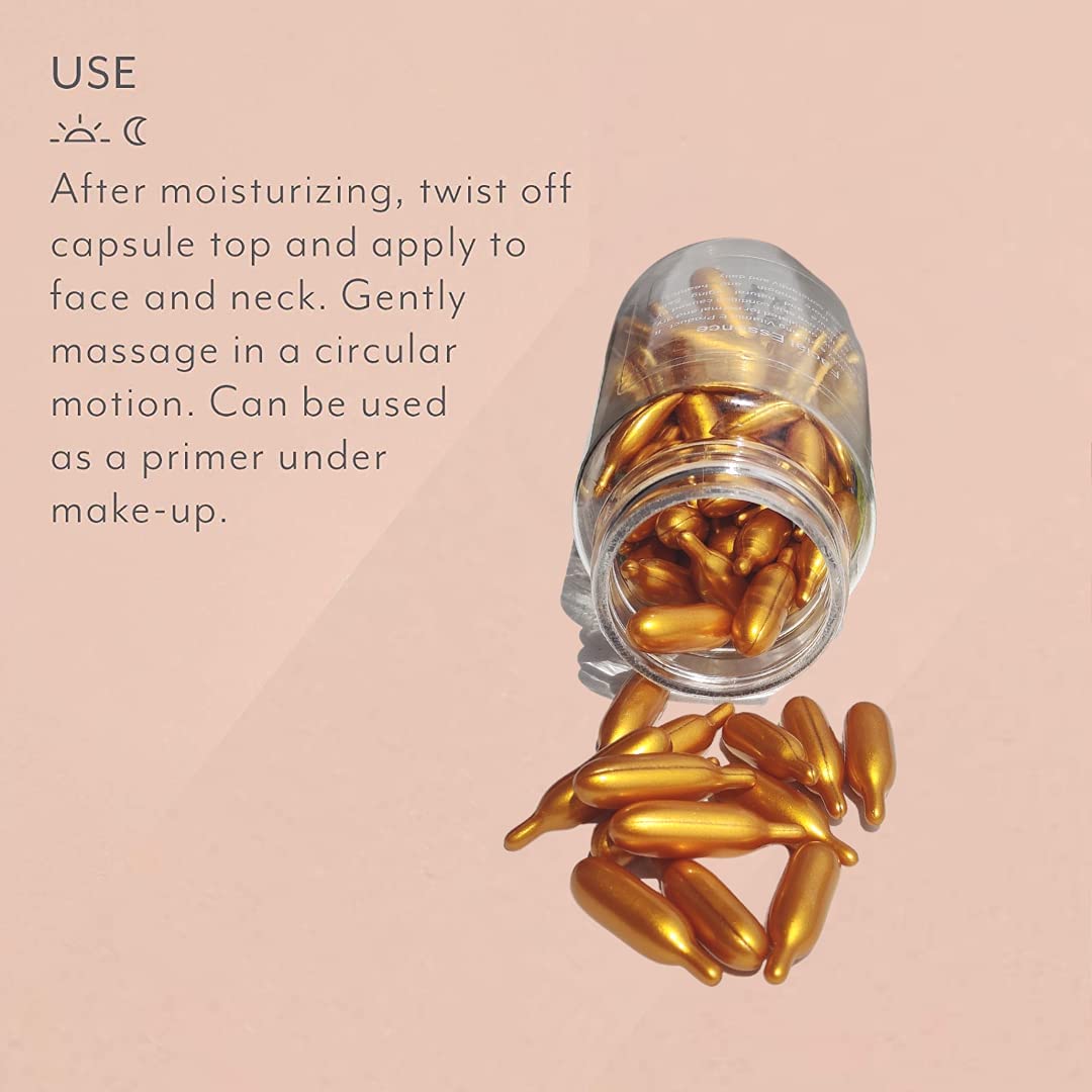 AGLEY Beauty Vitamin E Facial Capsules - Anti-Aging & Hydrating Skincare for Glowing Skin | Perfect for Night Routine & Travel Skincare