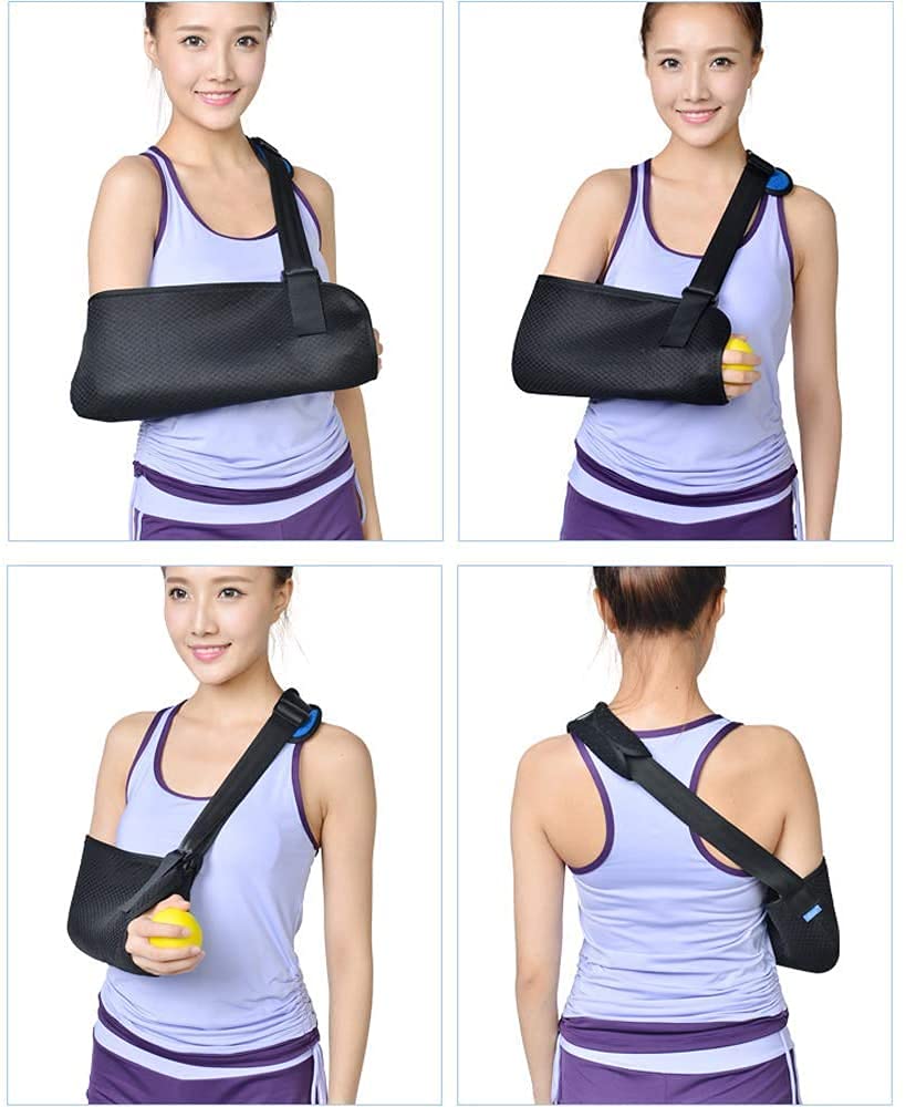 Adjustable Arm Sling Shoulder Brace with Thumb Support - Rotator Cuff Support for Injury Recovery & Post-Surgery Care - Comfortable Shoulder Immobilizer for Daily Use & Sports Injury Protection