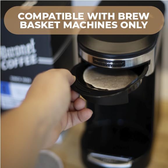 Baronet Coffee Pods - 54 Count Compostable Coffee Bags, 8g Medium Roast Organic Decaf French Vanilla, Compatible with Senseo & Single Serve Brewers - Perfect for Home, Office & Camping Use