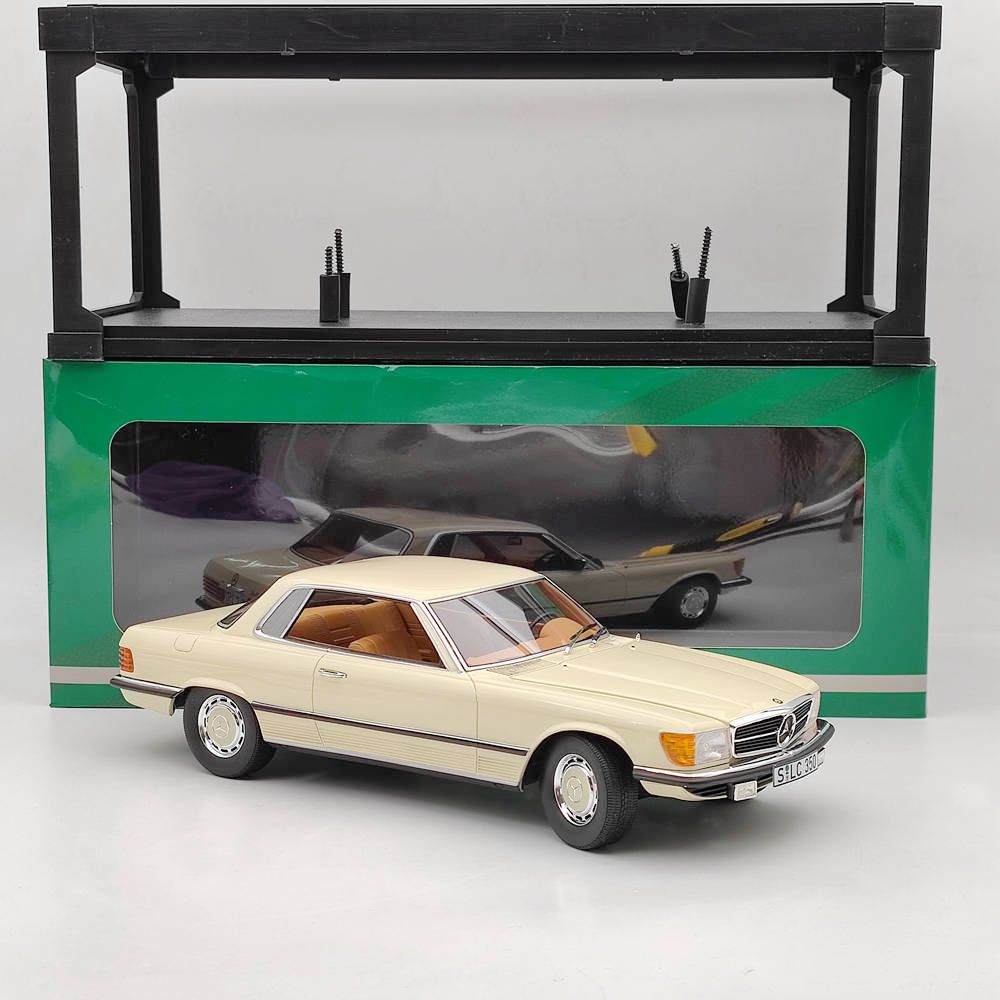 1:18 Scale Mercedes Benz 350 SLC W107 1973 Limited Edition White Resin Model Car - Collectible Diecast for Display, Gifts & Car Enthusiasts