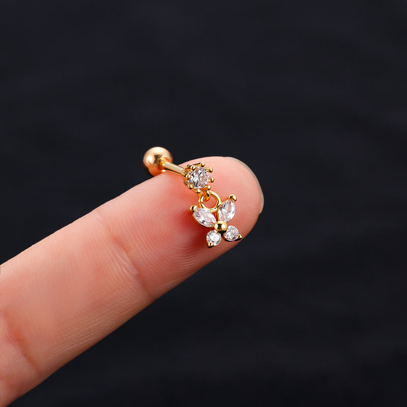 16G Cartilage Curve Bar Stud Earrings - Surgical Steel Conch Helix Piercing Jewelry for Women | Perfect for Daily Wear, Parties & Special Occasions | HSPJ795