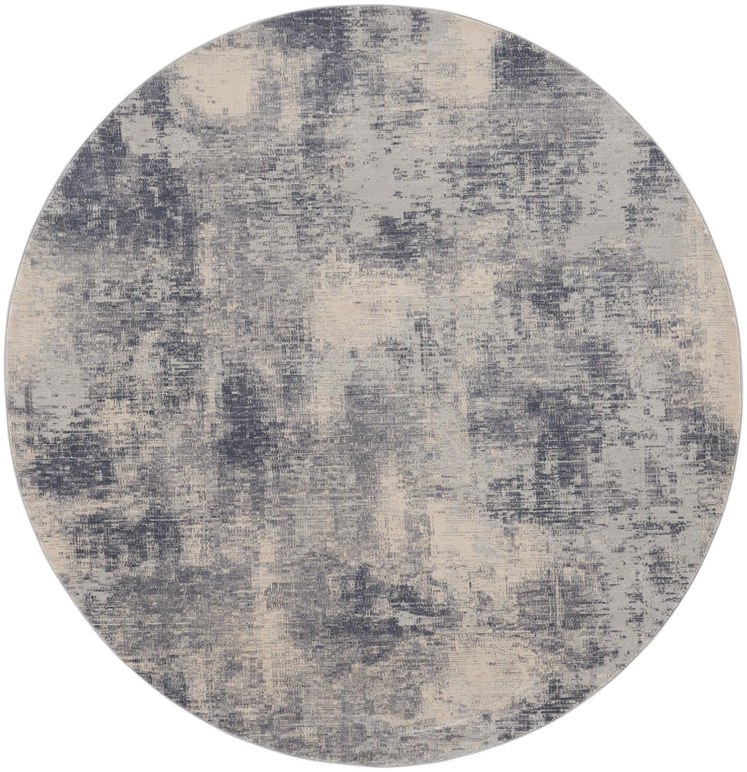 Nourison Rustic Textures Blue Ivory 5'3