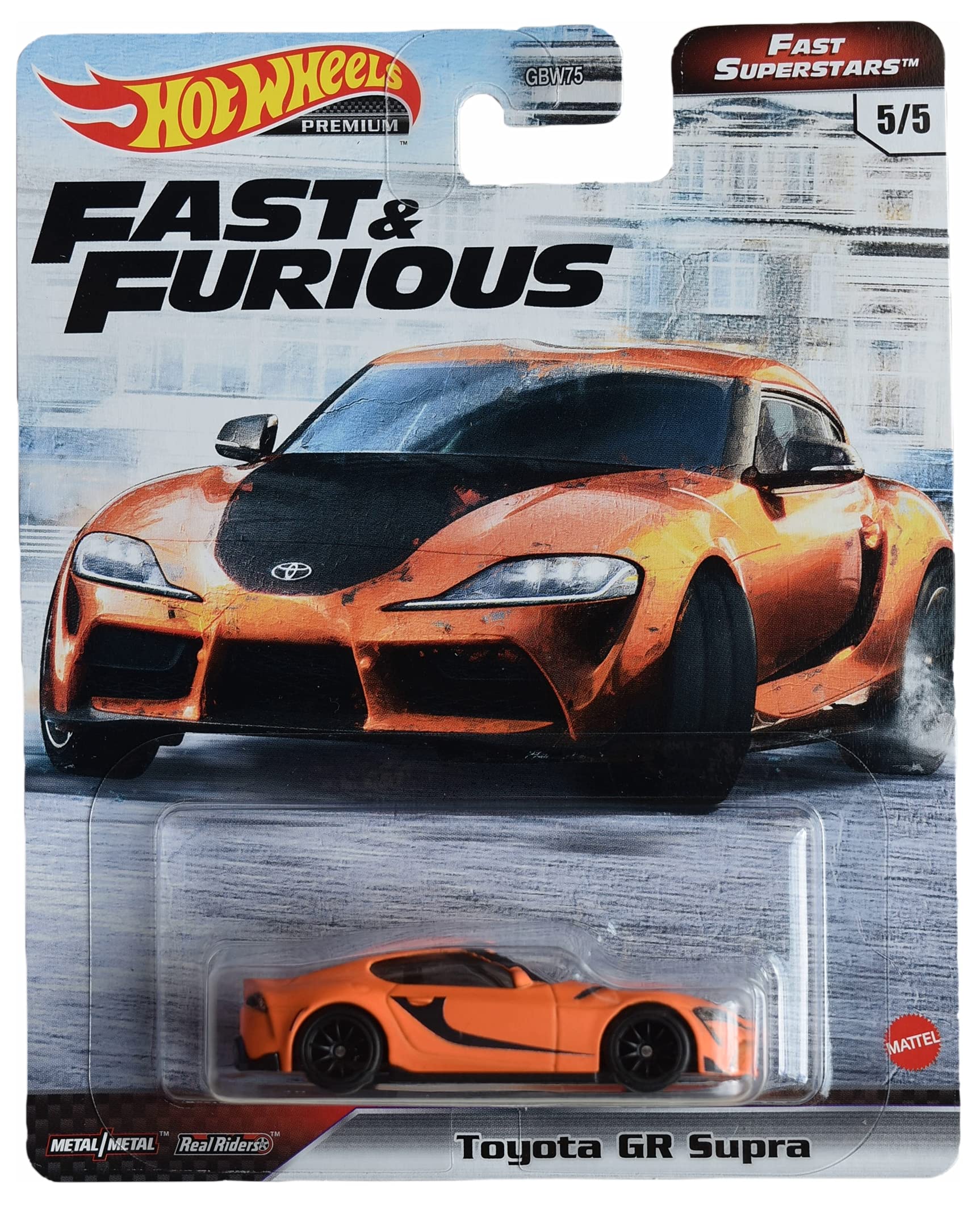 Hot Wheels Toyota GR Supra Diecast Car - 1:64 Scale Orange Collectible Toy for Kids & Adults - Perfect for Racing Play, Display Collections, and Gift Giving