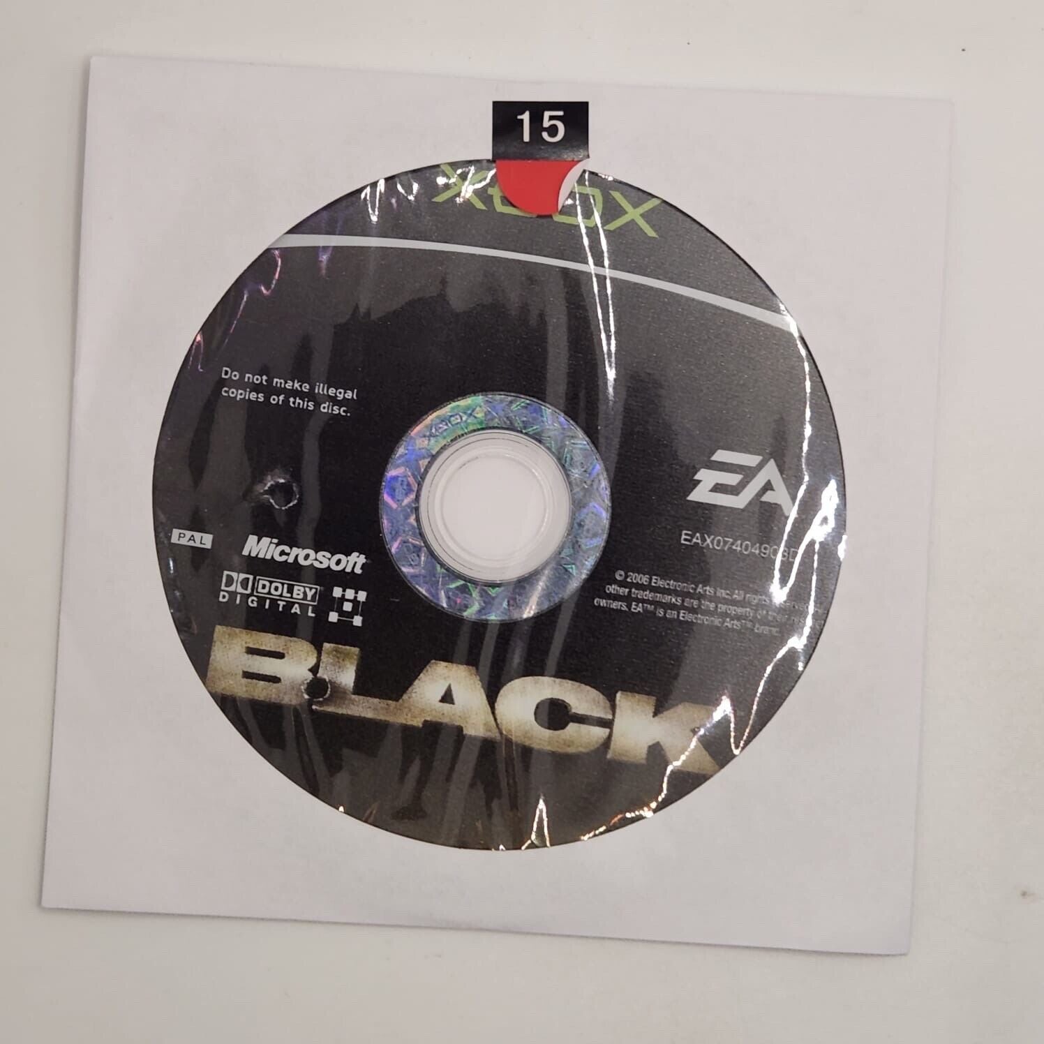 Original Xbox Black Game Disc - Authentic Microsoft Xbox Gaming Disc for Classic Xbox Consoles - Perfect for Retro Gaming & Collectors