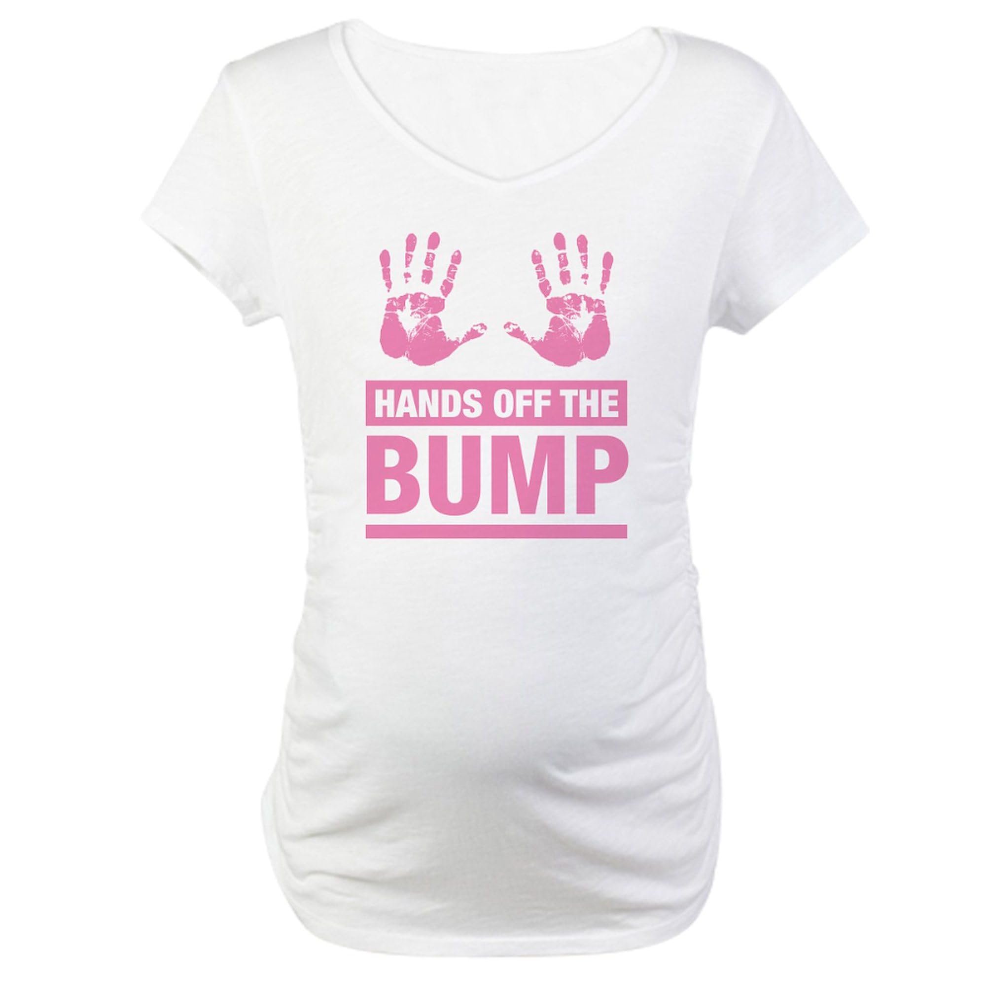Bump Maternity T-Shirt for Women - Stretch Ruched Side Pregnancy Tee - Comfortable Maternity Top for Everyday Wear & Baby Showers