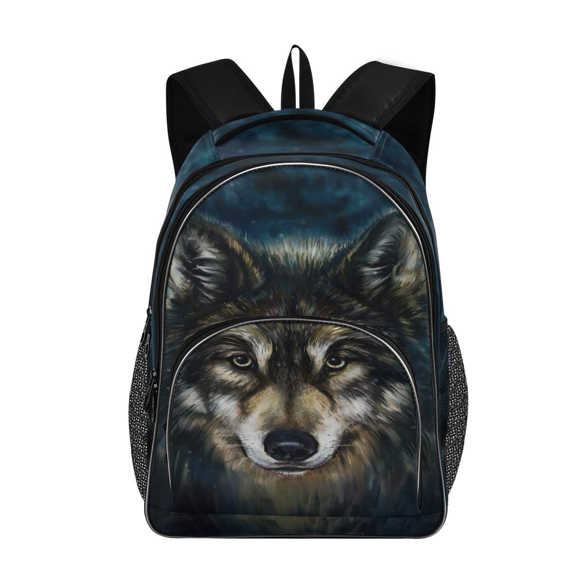ALAZA Durable Wolf Art Laptop Backpack for Travel College School - Stylish Animal Print Backpack for Boys & Girls - Perfect for Hiking, Commuting and Campus Life
