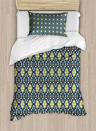 Pale Yellow Dark Blue
