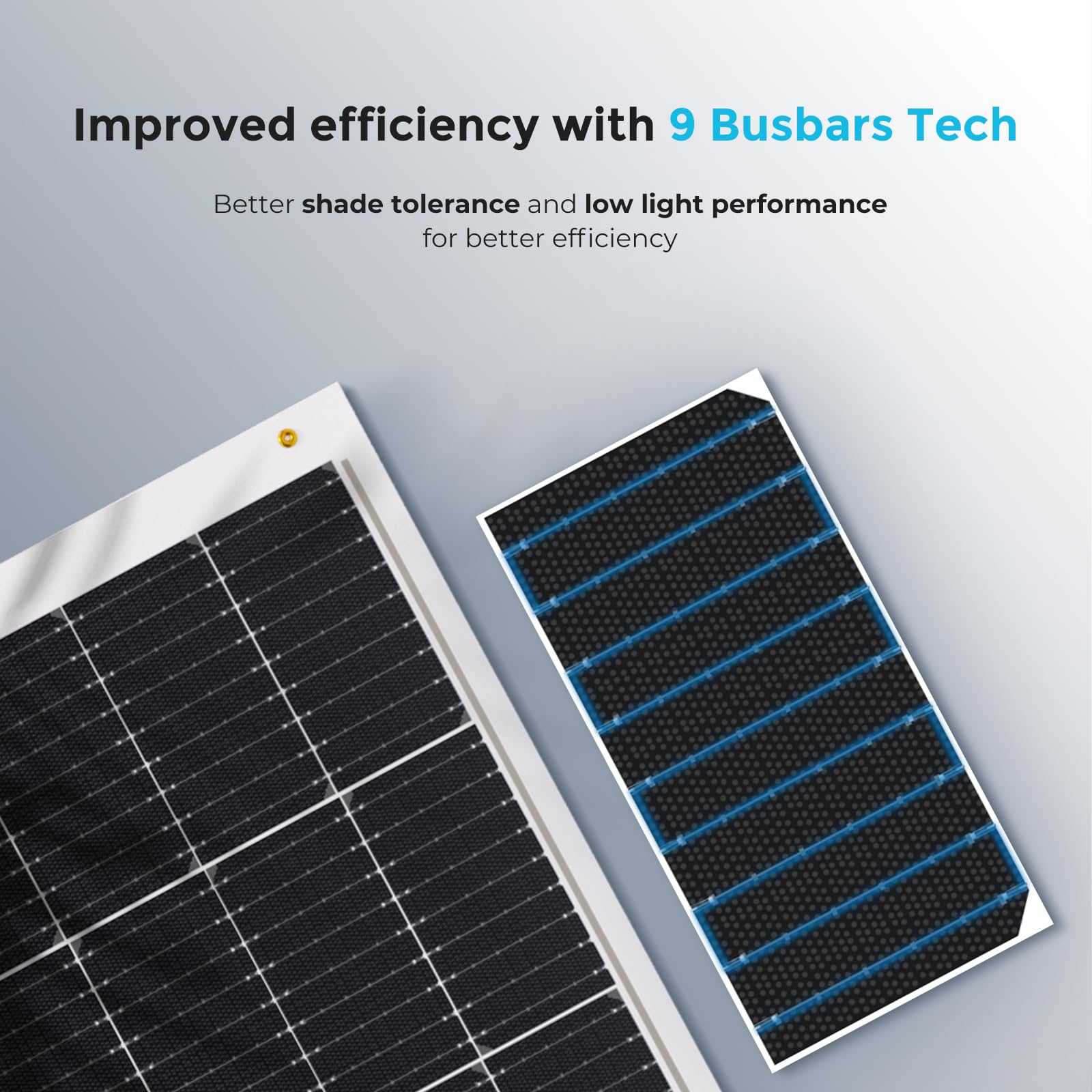 Renogy 100W Flexible Solar Panel - 12V Ultra-Thin Bendable Monocrystalline Solar Charger for RV, Boat, Van, Cabin, Off-Grid Power - Perfect for Uneven Surfaces & Mobile Applications
