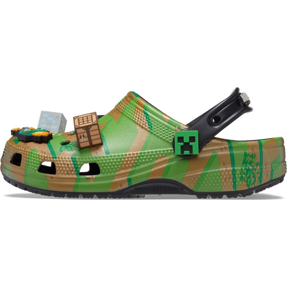 Crocs Unisex-Adult Classic Minecraft Clogs | Comfortable Slip-On Shoes for Men & Women | Perfect for Casual Wear, Gaming, and Outdoor Activities