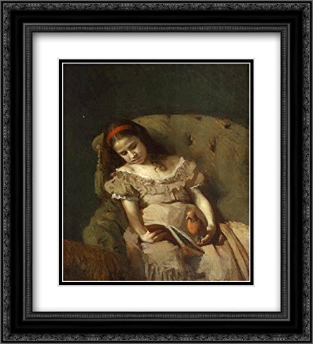 20x22 Black Ornate Frame with Double Matted Museum Art Print by Ivan Nikolaevich Kramskoi - Perfect for Living Room, Bedroom & Office Decor