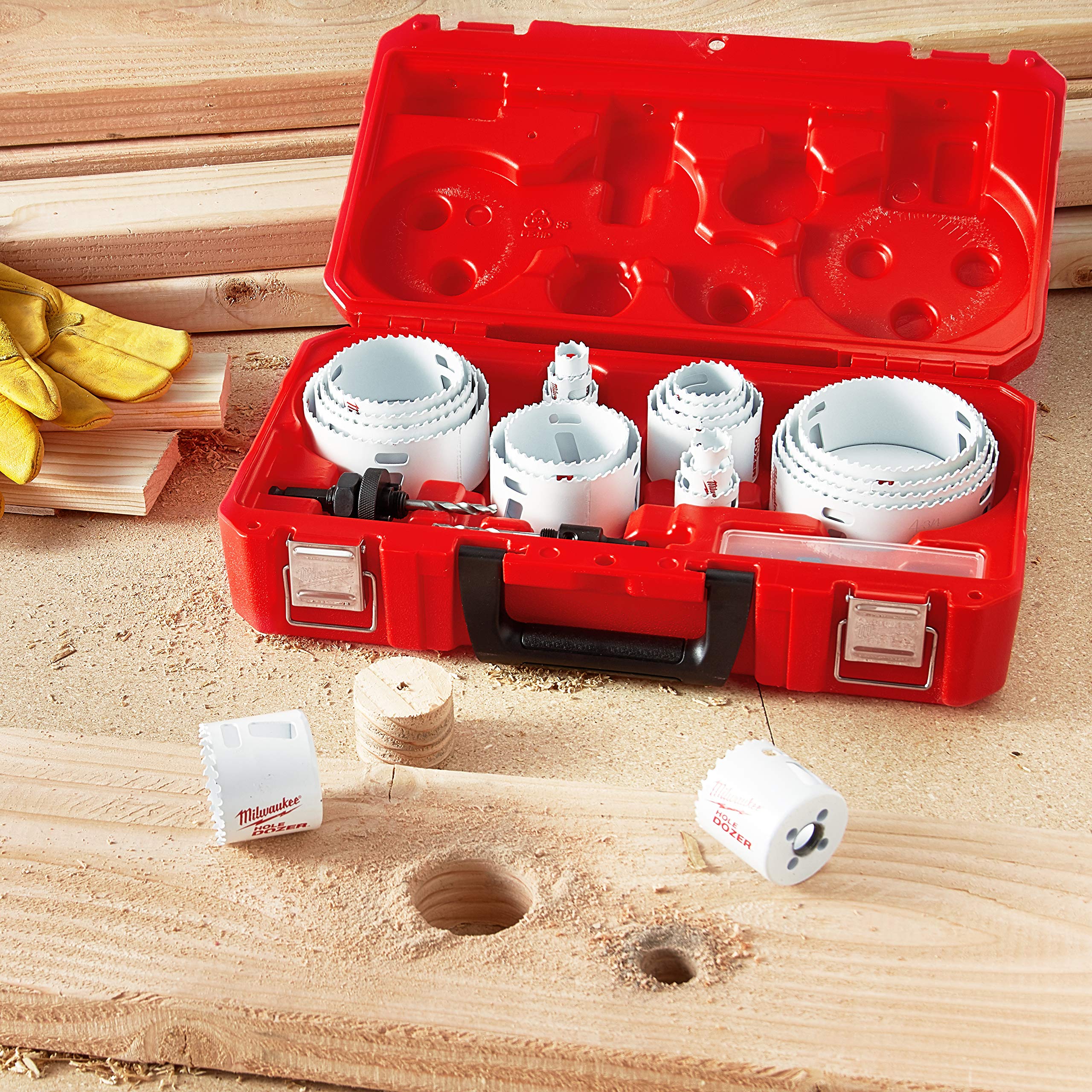 Milwaukee 49-22-4185 28-Piece Professional Ice Hardened Hole Saw Kit - All Purpose Cutting for Metal, Wood & Plastic - Perfect for HVAC, Plumbing & Electrical Work