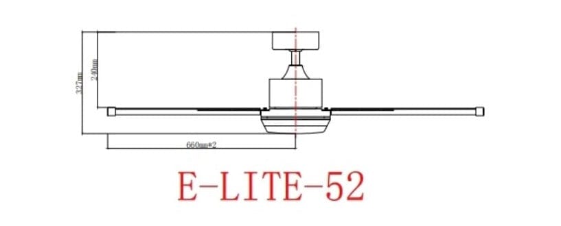 Fanco DC Elite 52 Inch Ceiling Fan with Remote Control - Energy Efficient Quiet Motor for Bedroom, Living Room & Outdoor Use
