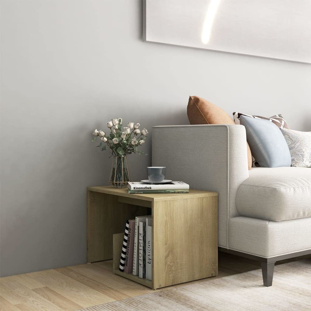 Modern Wooden End Table with Storage - 23.2
