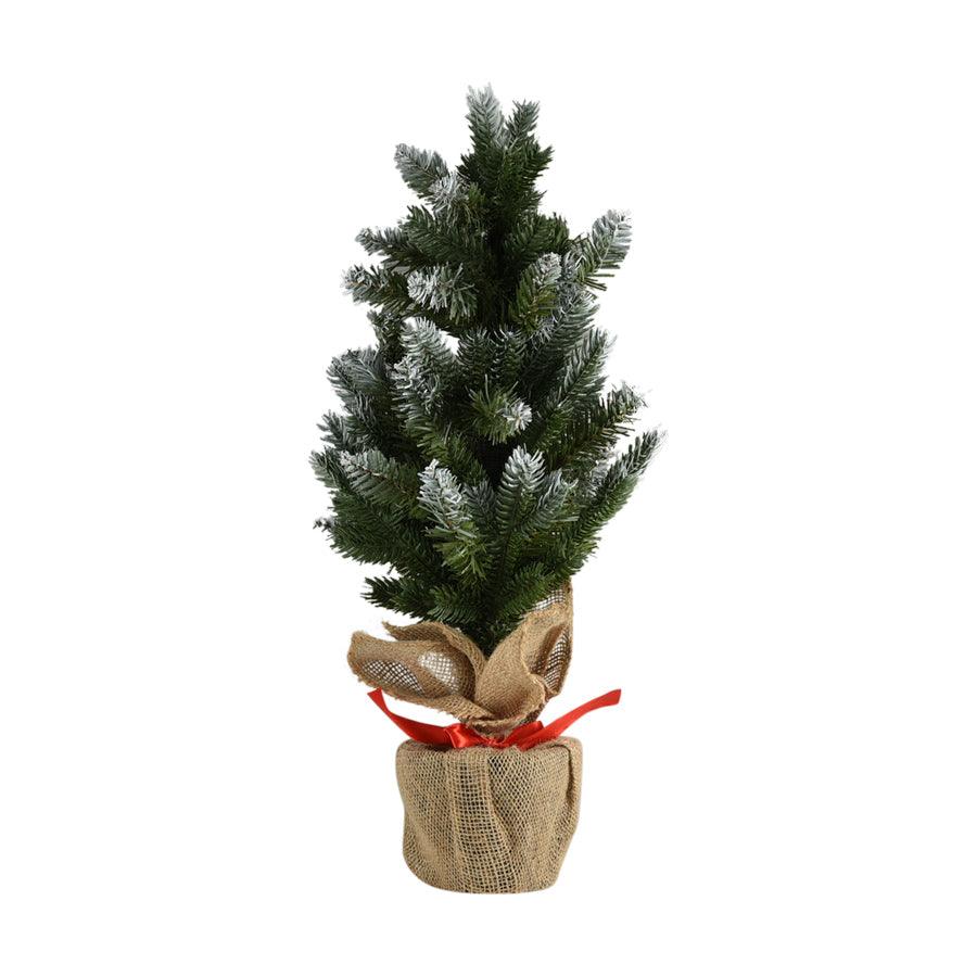 INGE LED Snowflake Tree in Jute Bag - 60cm Christmas Decoration for Home, Office, and Holiday Party Decor | Energy-Efficient Indoor Holiday Lighting