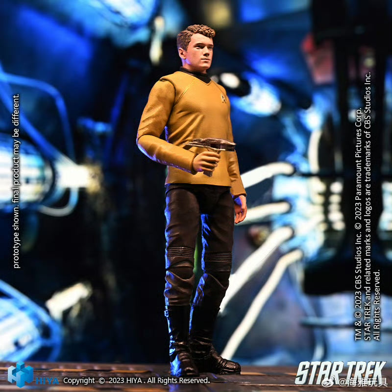 1/18 HIYA 4-Inch Action Figure - Exquisite Mini Series STAR TREK 2009 Chekov Collectible Toy for Display & Play | Perfect for Fans, Collectors & Sci-Fi Decor